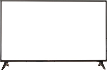 White screen LED TV television isolated