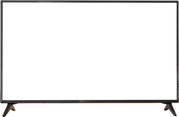 White screen LED TV television isolated