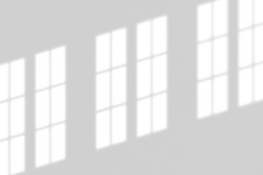 Window shadow drop on white wall background