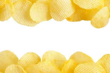 potato chips isolated