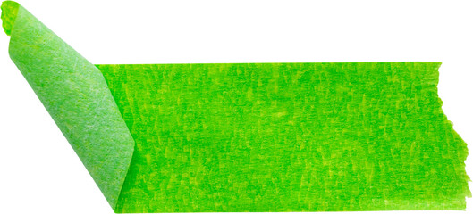 Green adhesive paper tape isolated