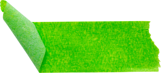 Green adhesive paper tape isolated