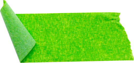 Green adhesive paper tape isolated