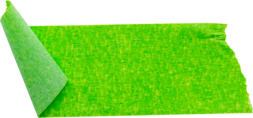 Green adhesive paper tape isolated