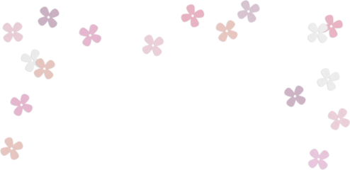 Pink Paper Flowers Confetti Overlay