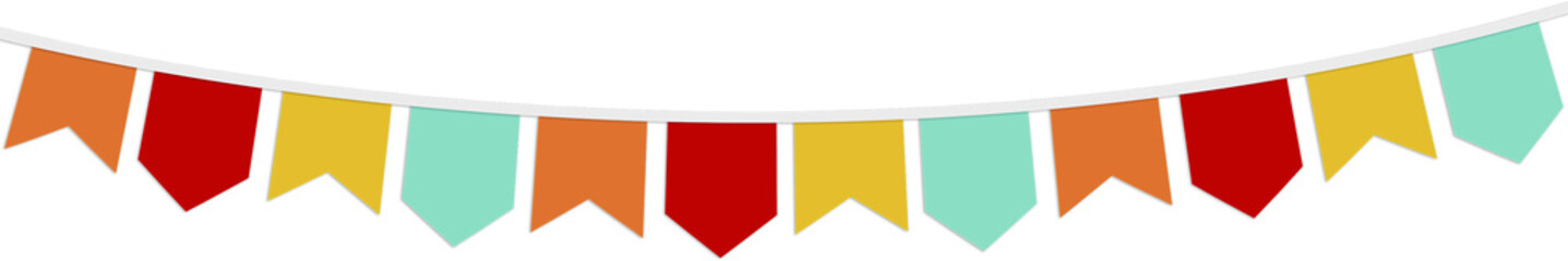 Colorful Sharp Flags Garland Element