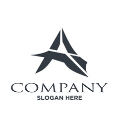 Obraz premium Letter a with logo design inspiration icons for business elegant simple Premium Vector