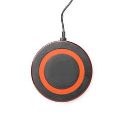 Modern wireless charger pad isolated on white background