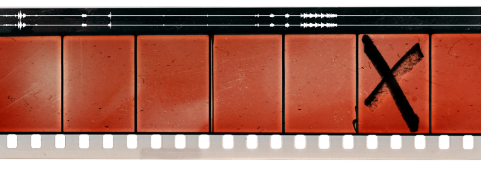 concept 35mm cine filmstrip with empty or blank texture s