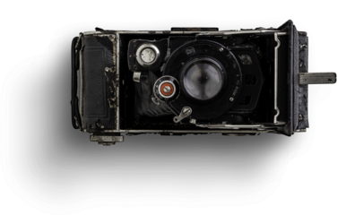 Camera Vintage Folding Flatlay