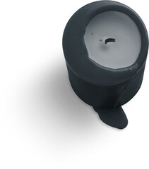 Block Candle Lit Angled No Light