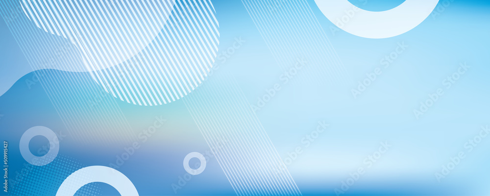 Poster modern blue background in vector illustration with glow and movement, with parallel lines, bright ge