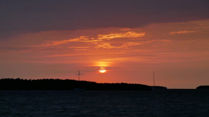 Tropical Sunset Over Water