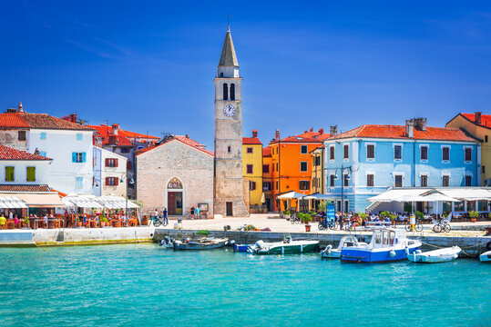 Fazana, Croatia. Beautiful small town spotlight of Istria, Adriatic Sea