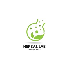 Herbal lab vector icon illustration