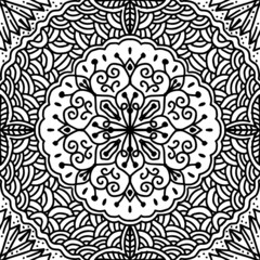 Ethnic ornament decorative on black and white.