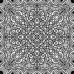 Ethnic ornament decorative on black and white.