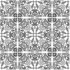 Turtle ethnic ornament decorative seamless pattern.