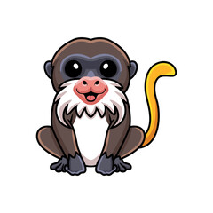 Fototapeta premium Cute little tamarin monkey cartoon sitting