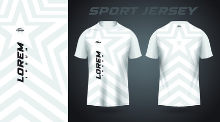white t-shirt sport jersey design - obrazy, fototapety, plakaty