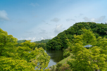 Fototapeta na wymiar 亀山湖