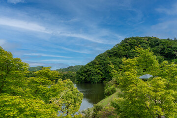 Fototapeta na wymiar 亀山湖