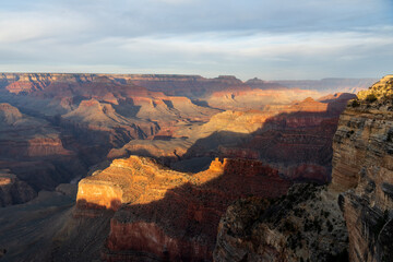 Fototapeta na wymiar Sunset from Hopi Point at the south rim of the Grand Canyon, Arizona.
