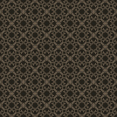 Vintage gold background, embossed metal texture, vector seamless pattern