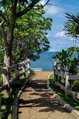 The natural scenery in the Karang Tawulan beach tourist area, Tasikmalaya Indonesia