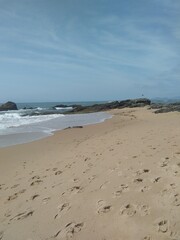 footprints on the beach