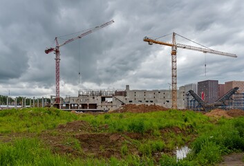 Construction of a new metro line station
