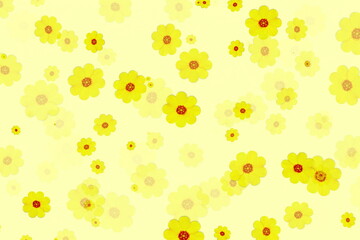 colorful seamless yellow paper flower art texture background for web,design,art work,concept etc.copy space