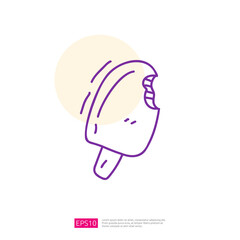 popsicle ice lolly doodle icon