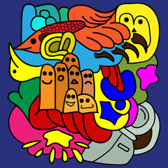 abstract design art illustration character