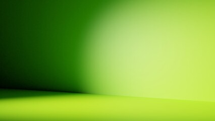 Habitaci&oacute;n con luz lateral derecha color verde lima. Piso y pared