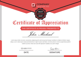 Professional & Modern Award Certificate Design template