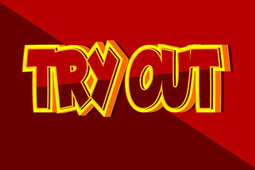 Try out editable text effect 3d style