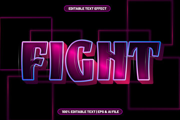 Fight editable text effect modern style