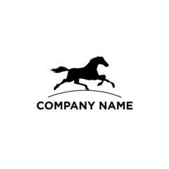 Running Horse logo vector stock