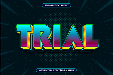 Trial editable text effect modern style