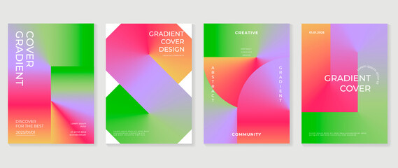 Fluid gradient background vector. Futuristic style posters with blue geometric shapes, vibrant color, circle. Modern gradient wallpaper design for social media, idol poster, banner, flyer. © TWINS DESIGN STUDIO