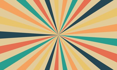 Rays background in retro style. Vector illustration.