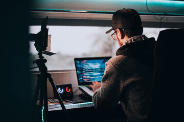 programmer writing code