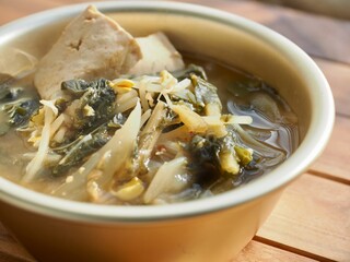 한국음식 시레기 된장국