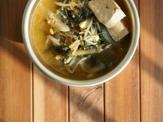 한국음식 시레기 된장국