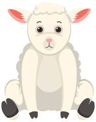 Cute sheep in flat style