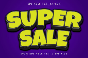 Super sale editable Text effect 3 Dimension emboss simple style