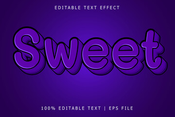 Sweet editable Text effect 3 Dimension emboss simple style