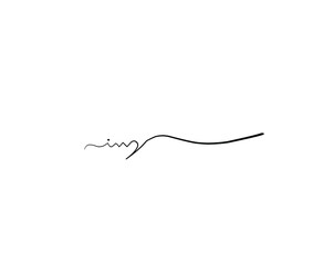 im initial handwriting logo vector