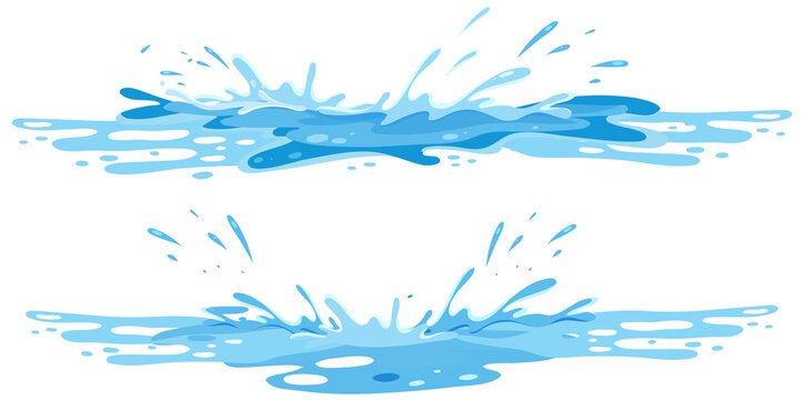 Isolated water splash cartoon